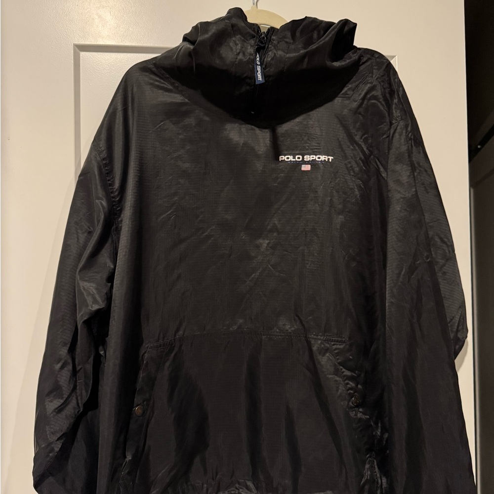 Ralph Lauren Polo Sport Vintage Black Windbreaker Jacket